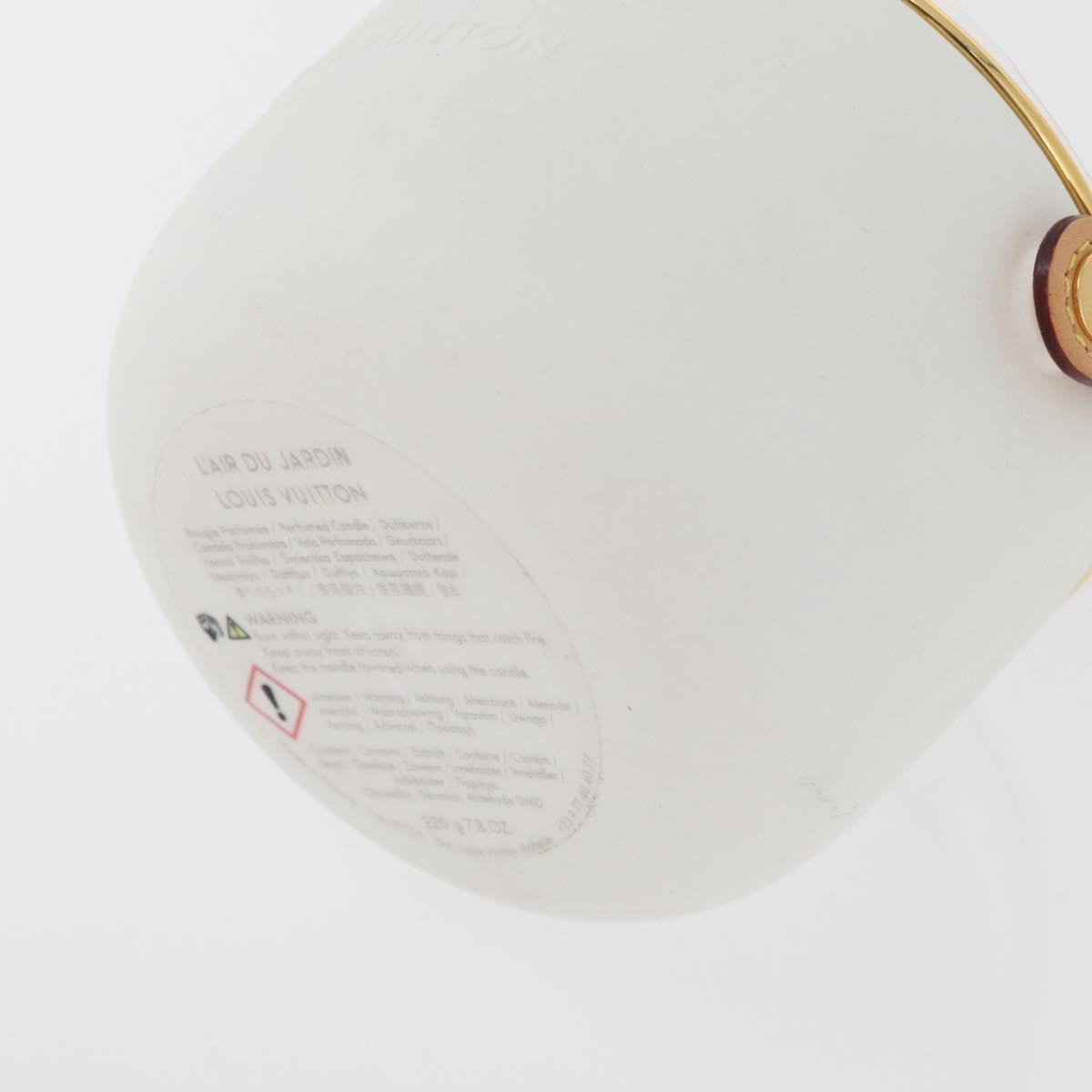 LOUIS VUITTON L'AIR DU JARDIN Aroma Candle Pottery White LV Auth bs34762A