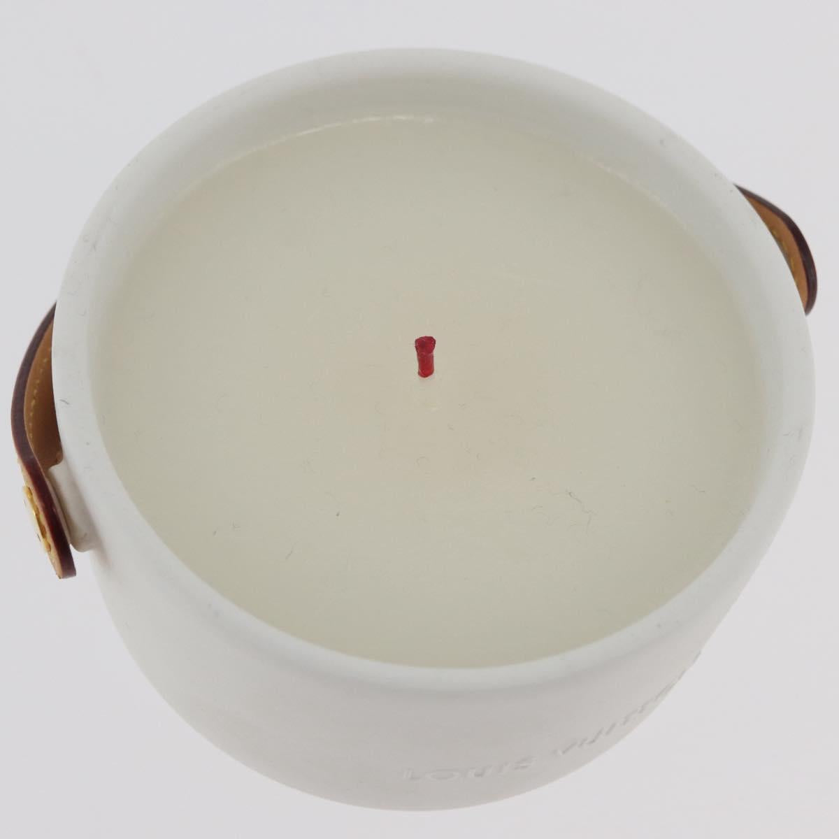 LOUIS VUITTON L'AIR DU JARDIN Aroma Candle Pottery White LV Auth bs34762A
