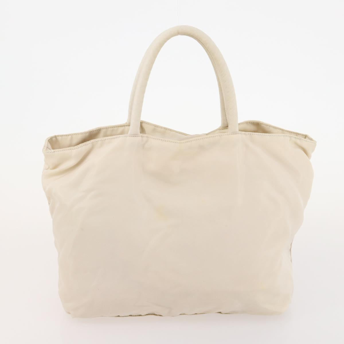 PRADA Hand Bag Nylon 4 Set White Khaki Light Blue Auth bs34766