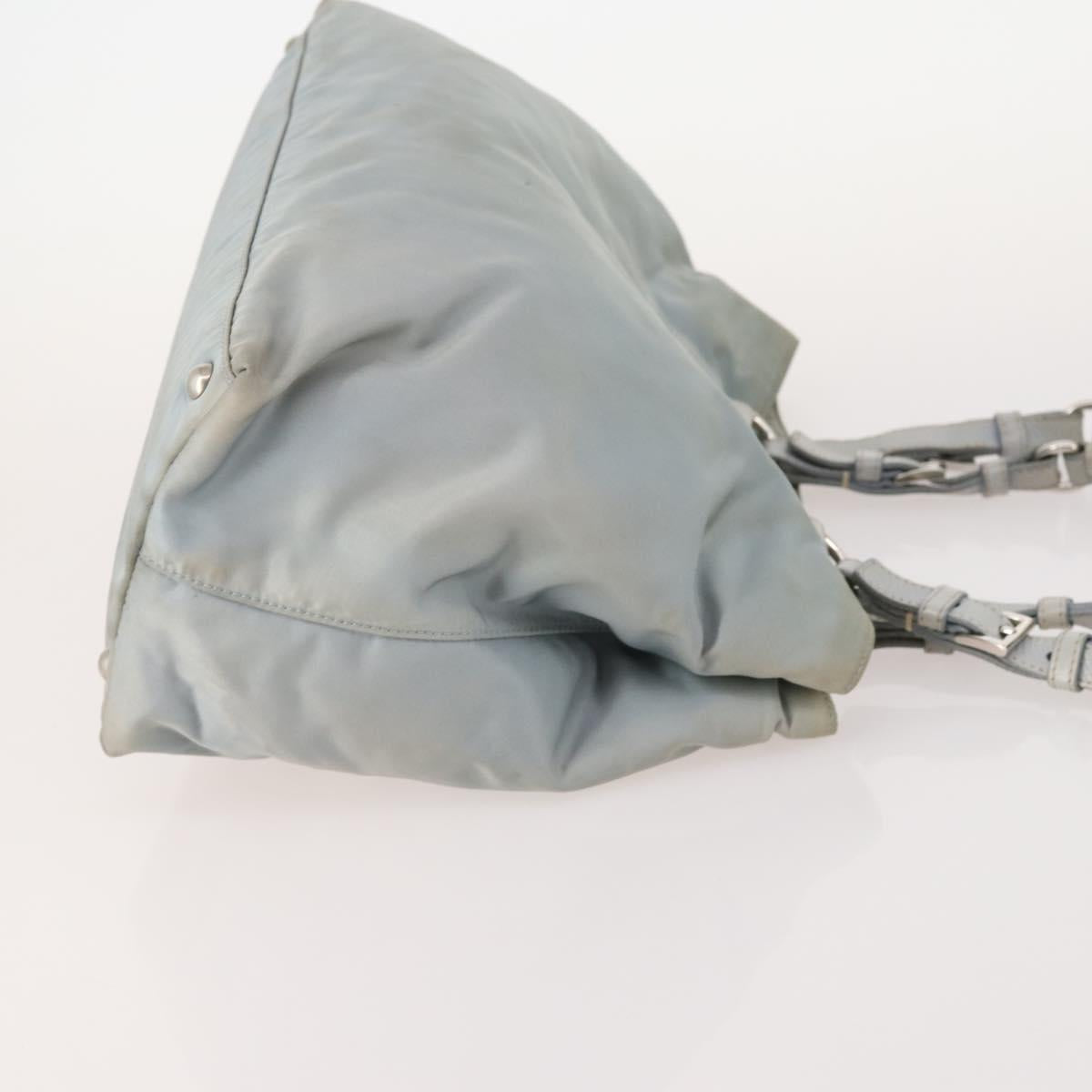 PRADA Hand Bag Nylon 4 Set White Khaki Light Blue Auth bs34766