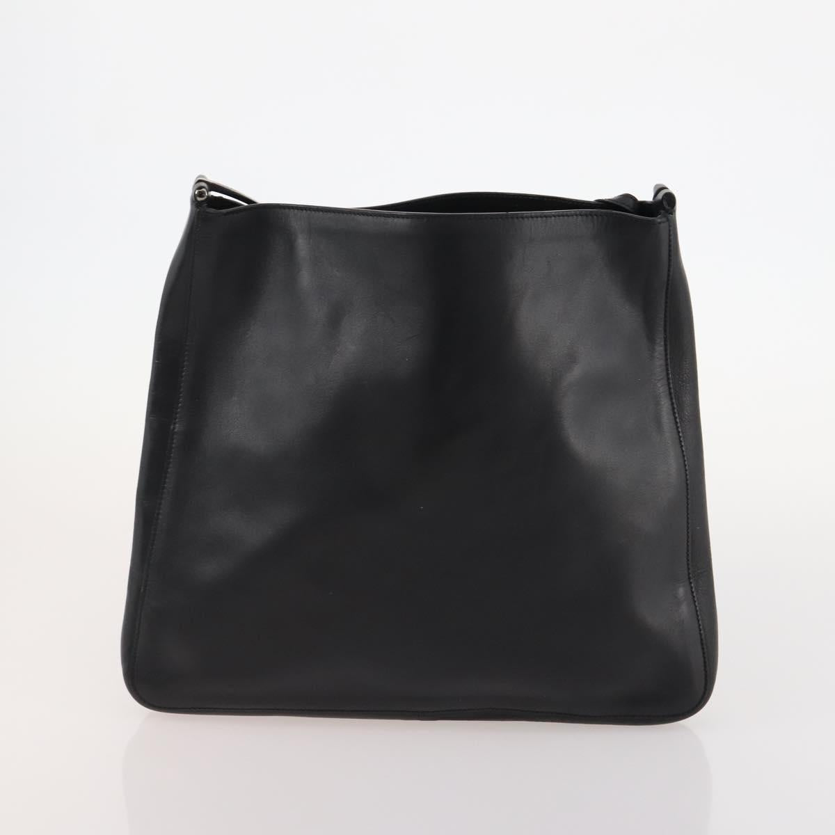 GUCCI Shoulder Bag Leather 2 Set Black Auth bs34768