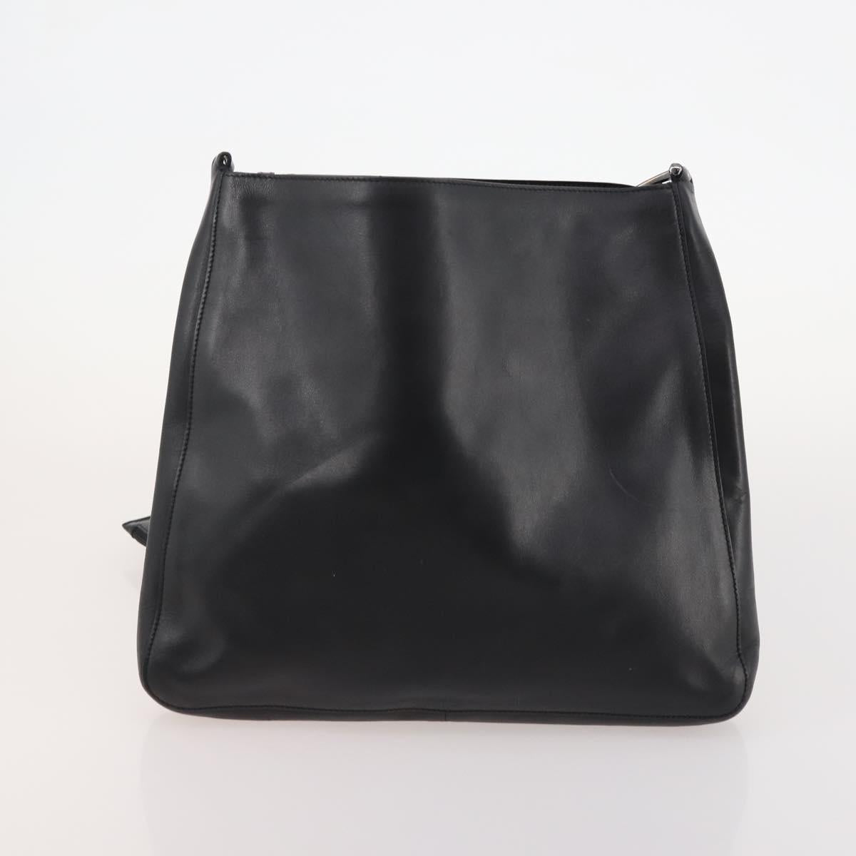 GUCCI Shoulder Bag Leather 2 Set Black Auth bs34768