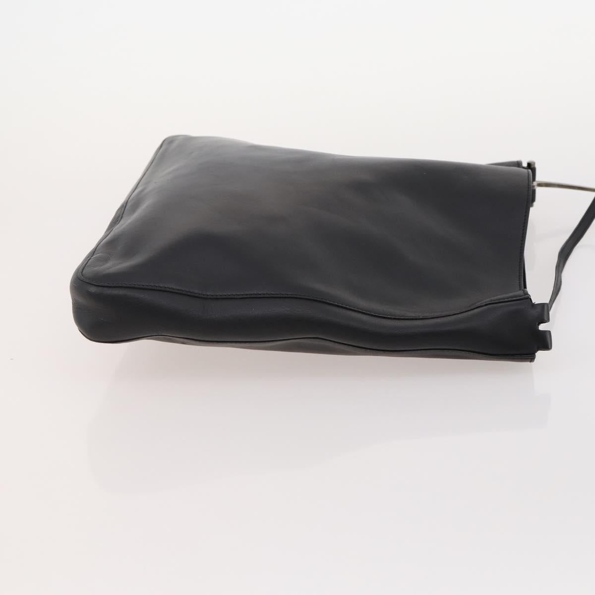 GUCCI Shoulder Bag Leather 2 Set Black Auth bs34768