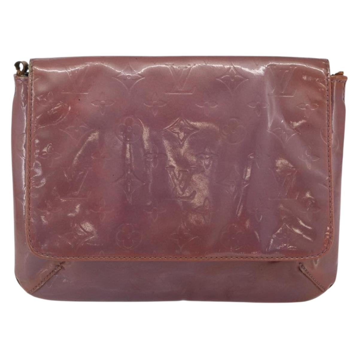 LOUIS VUITTON Monogram Vernis Shoulder Bag 2 Set Beige Purple LV Auth bs34772