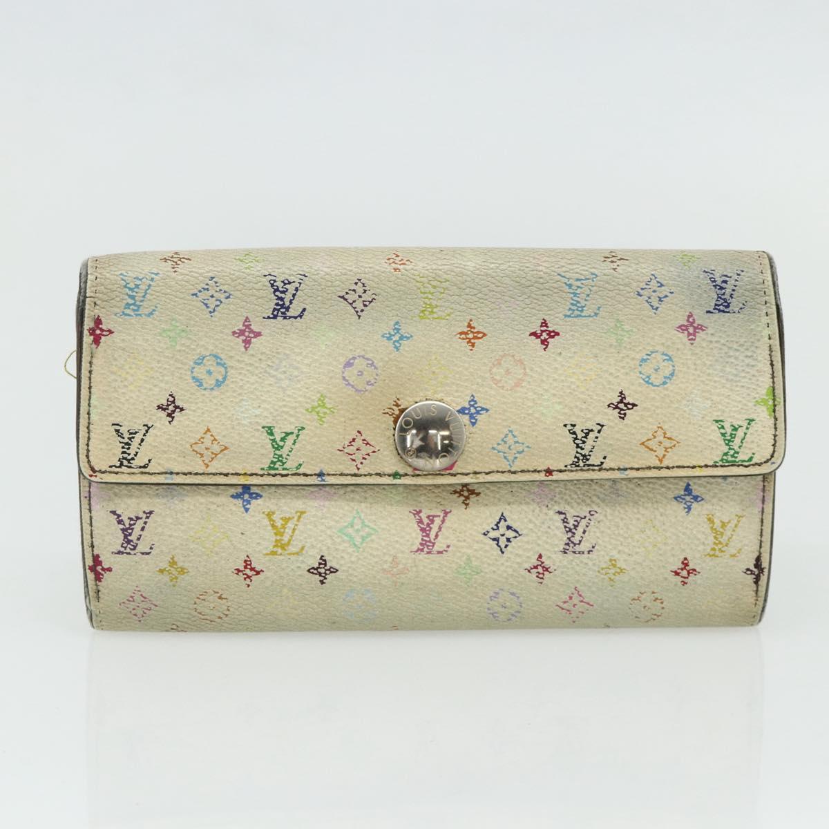LOUIS VUITTON Multicolor Portefeuille Sarah 2 Set White Black Auth bs34773