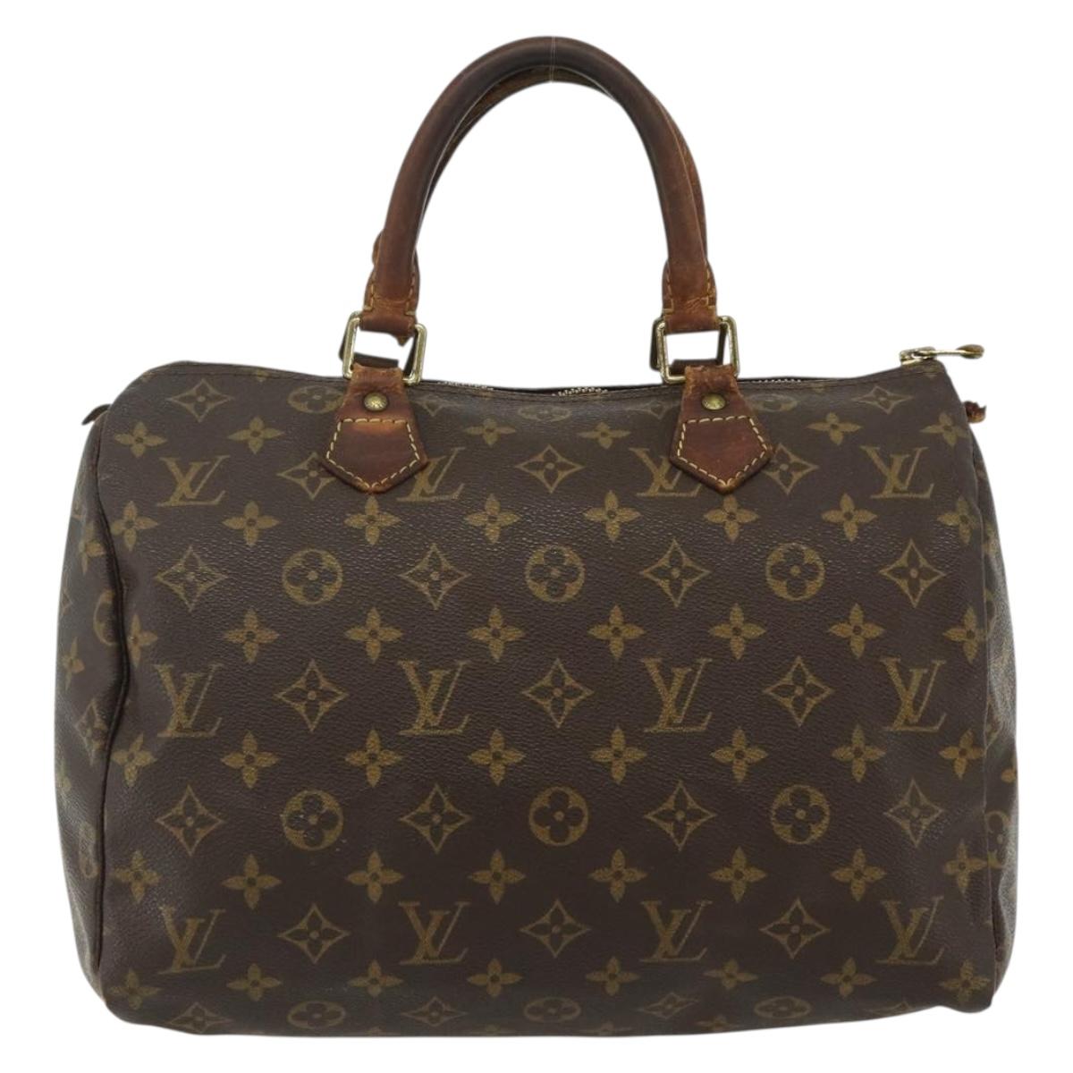 LOUIS VUITTON Monogram Speedy 30 Hand Bag M41526 LV Auth bs34784