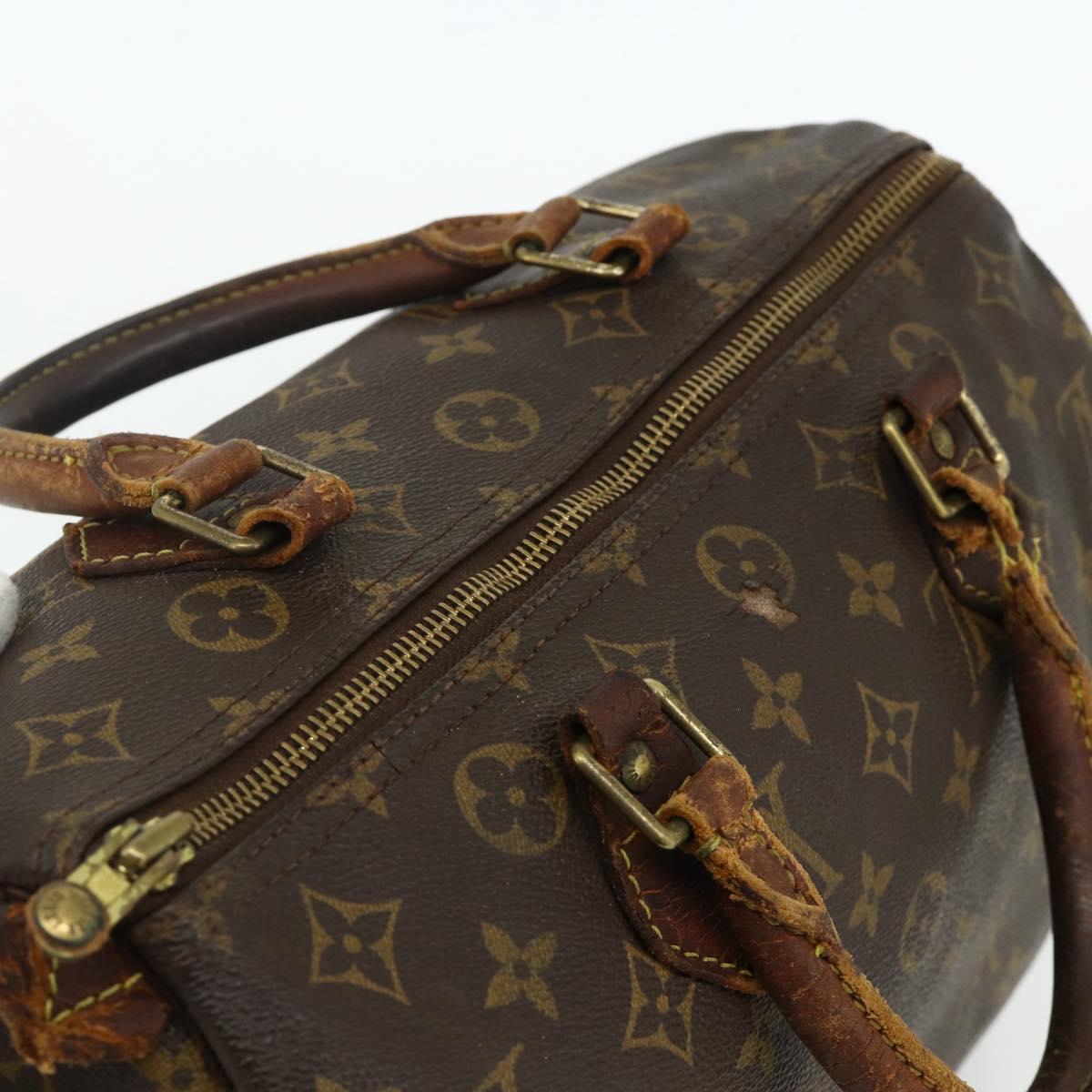 LOUIS VUITTON Monogram Speedy 30 Hand Bag M41526 LV Auth bs34784