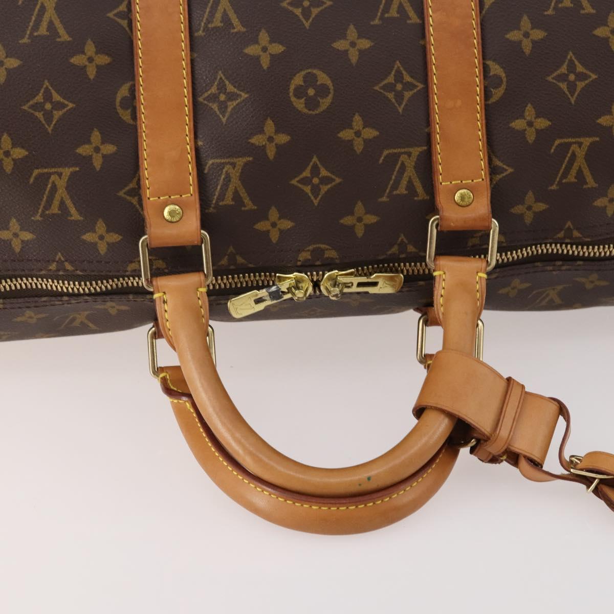 LOUIS VUITTON Monogram Keepall Bandouliere 50 Boston Bag M41416 LV Auth bs34788A