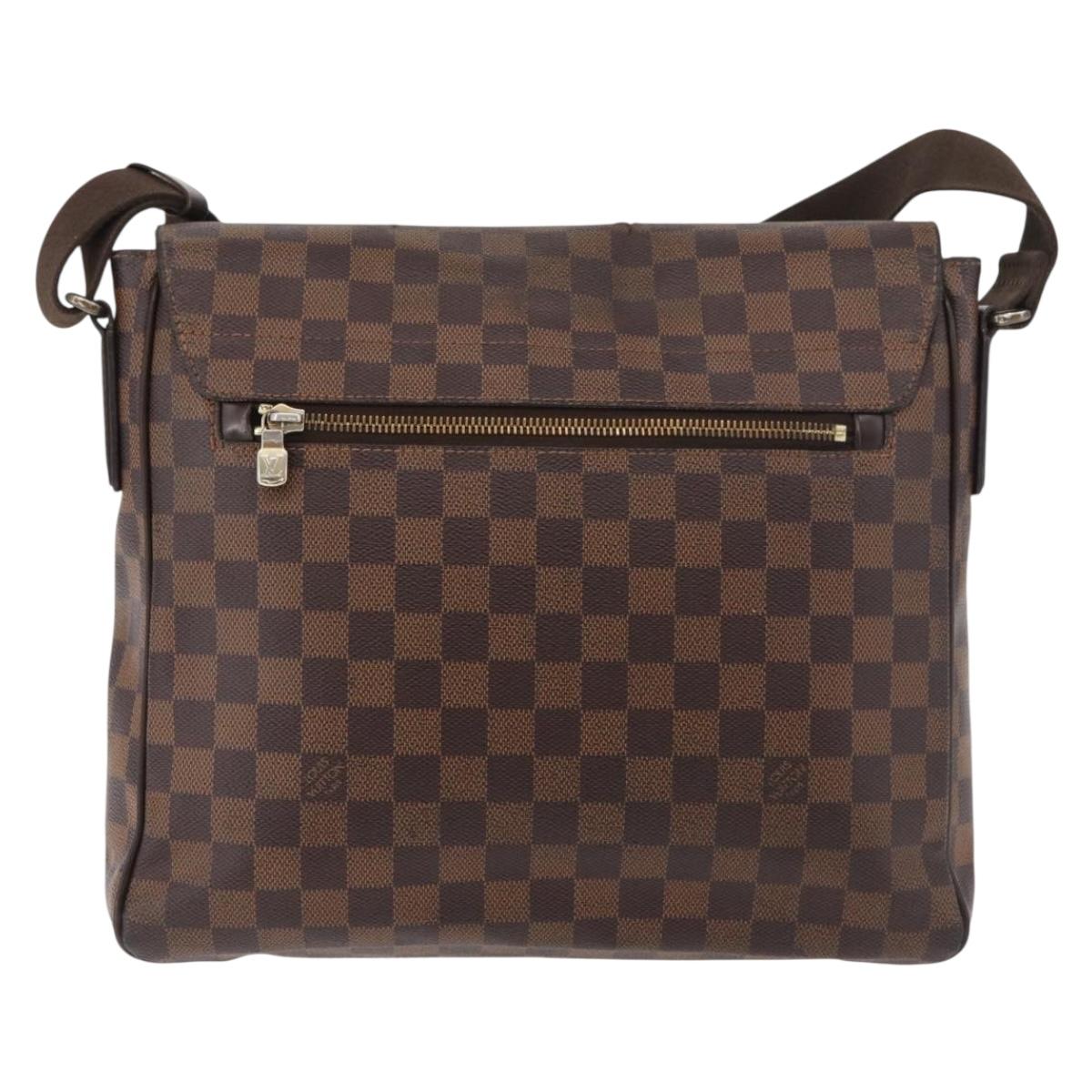 LOUIS VUITTON Damier Ebene District MM Shoulder Bag N41212 LV Auth bs34791
