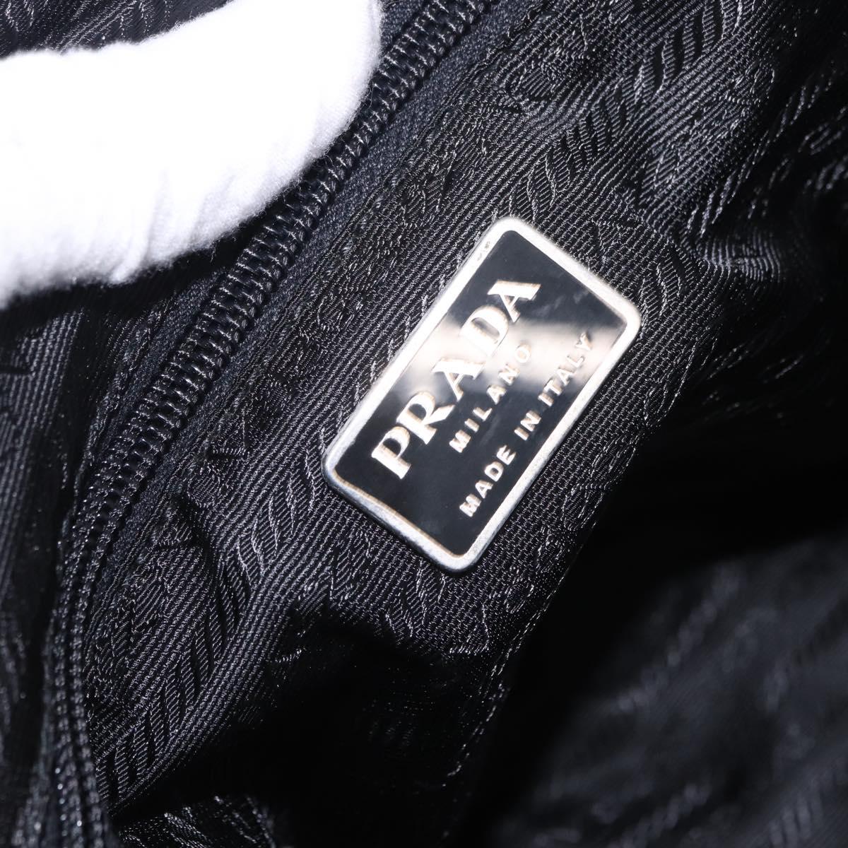 PRADA Tote Bag Nylon Navy Silver Auth bs34796