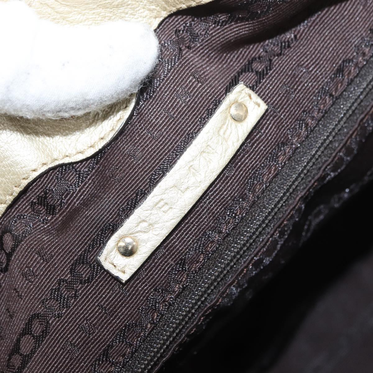 CELINE Hand Bag Leather 2way Gold Auth bs34804A