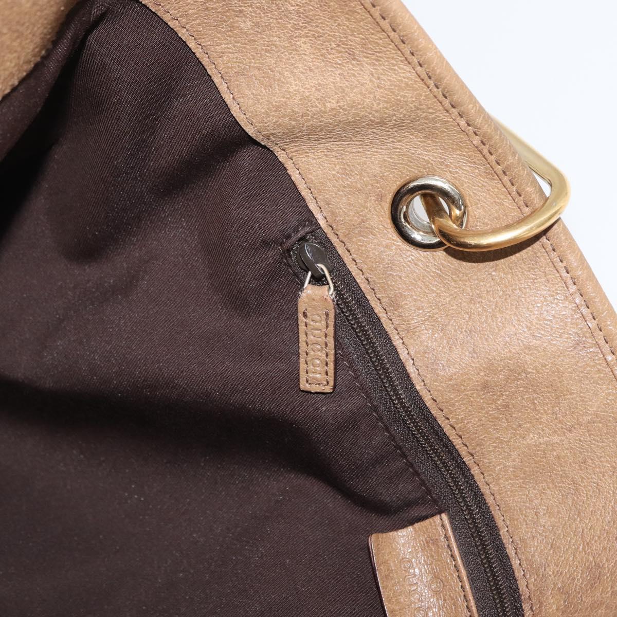 GUCCI GG Canvas Tote Bag Beige Gold 120836 Auth bs34806