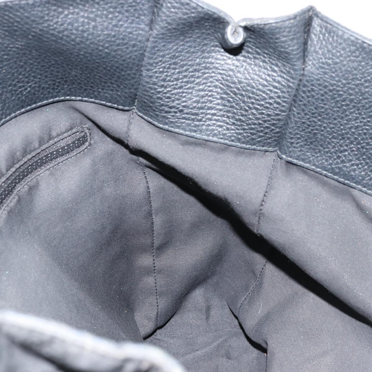 GUCCI GG Canvas Sherry Line Bag Nylon Outlet Black Silver 449178 Auth bs34813