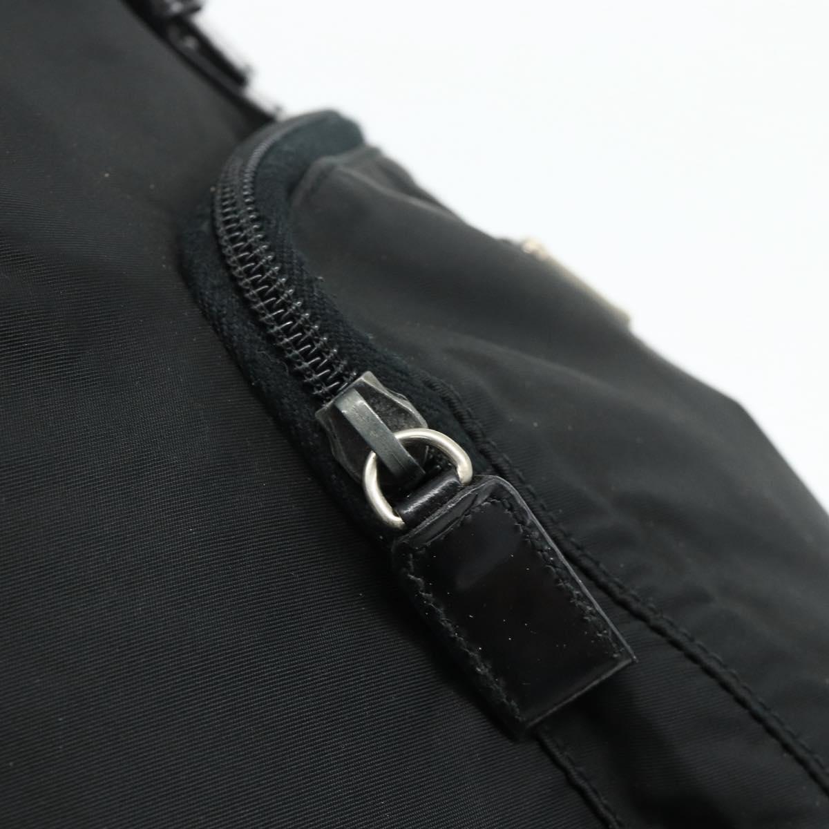 PRADA Backpack Nylon Black Silver Auth bs34821