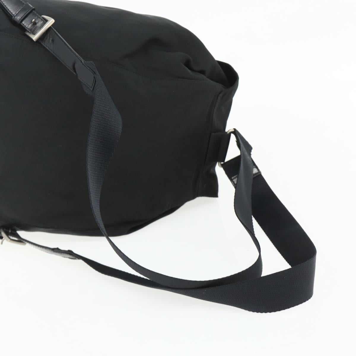 PRADA Backpack Nylon Black Silver Auth bs34821