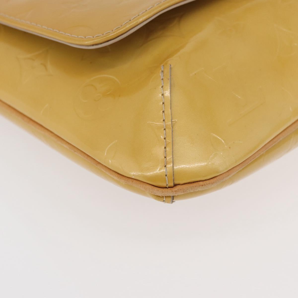 LOUIS VUITTON Monogram Vernis Thompson Street Bag Beige M91301 LV Auth bs34831