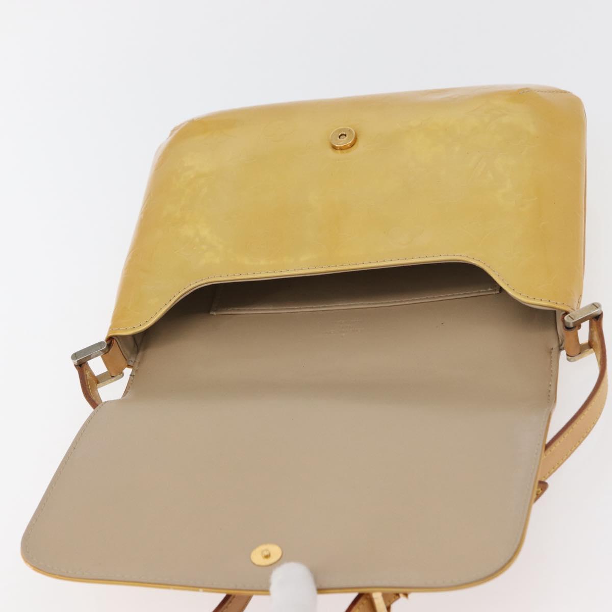 LOUIS VUITTON Monogram Vernis Thompson Street Bag Beige M91301 LV Auth bs34831