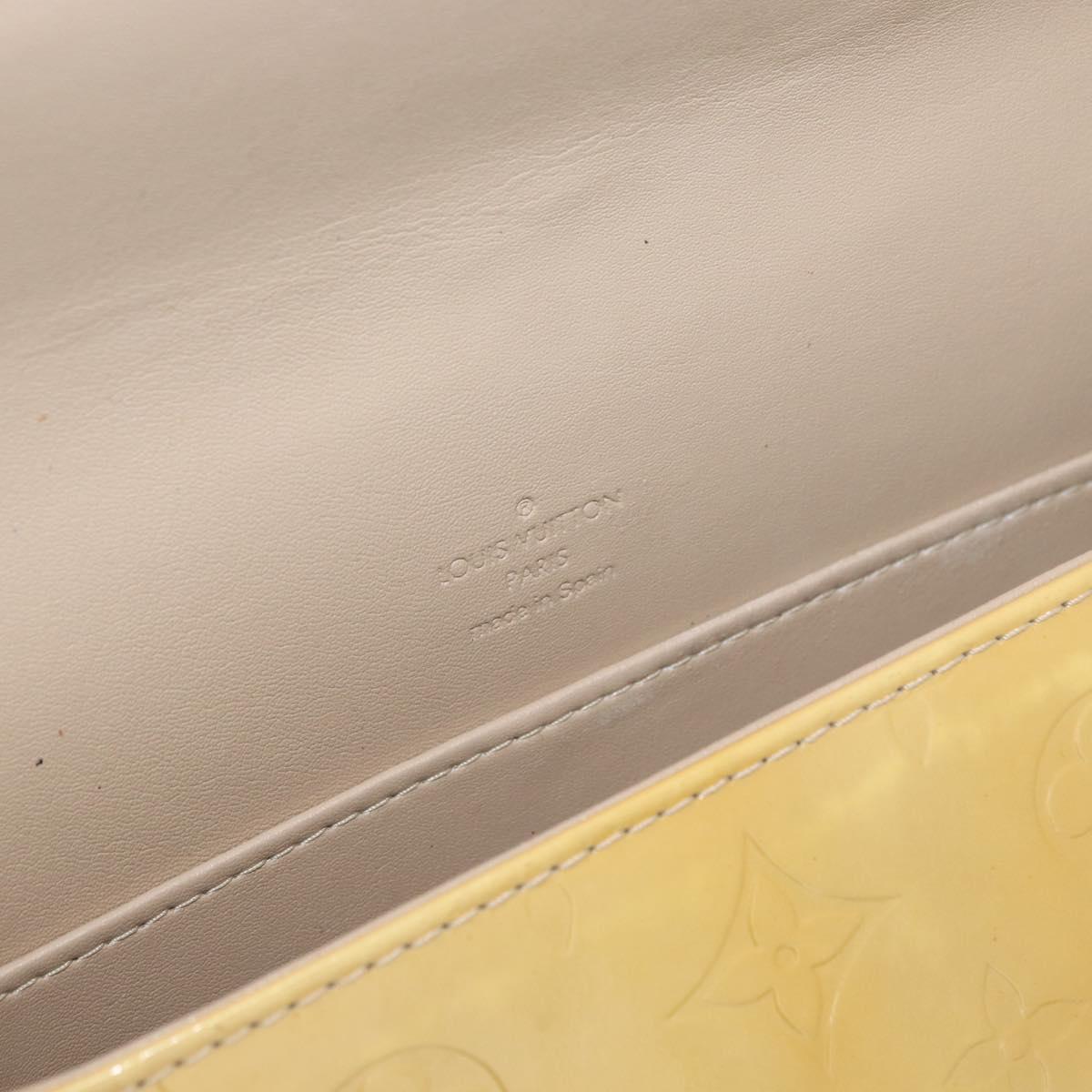 LOUIS VUITTON Monogram Vernis Thompson Street Bag Beige M91301 LV Auth bs34831