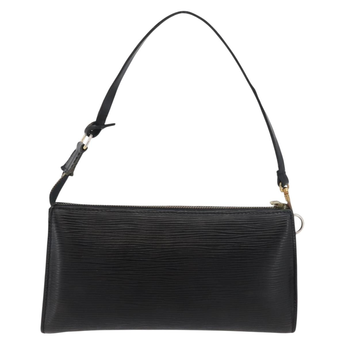 LOUIS VUITTON Epi Pochette Accessoires Pouch Black M52982 LV Auth bs34835