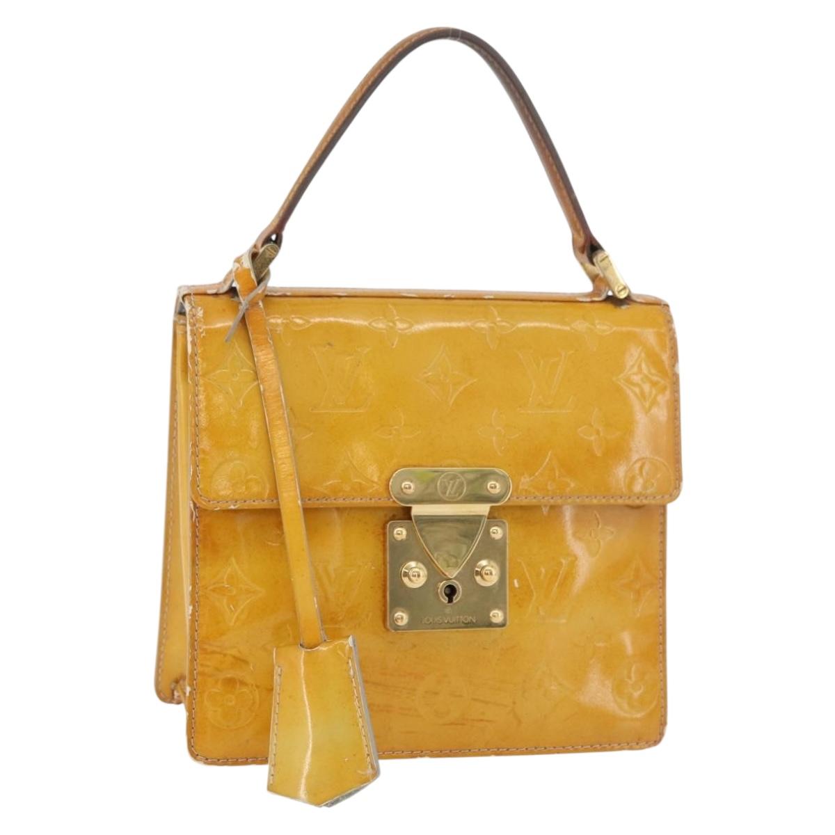 LOUIS VUITTON Monogram Vernis Spring Street Hand Bag Gris M91029 LV Auth bs34845