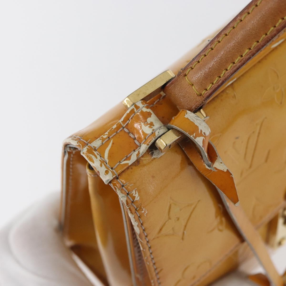 LOUIS VUITTON Monogram Vernis Spring Street Hand Bag Gris M91029 LV Auth bs34845