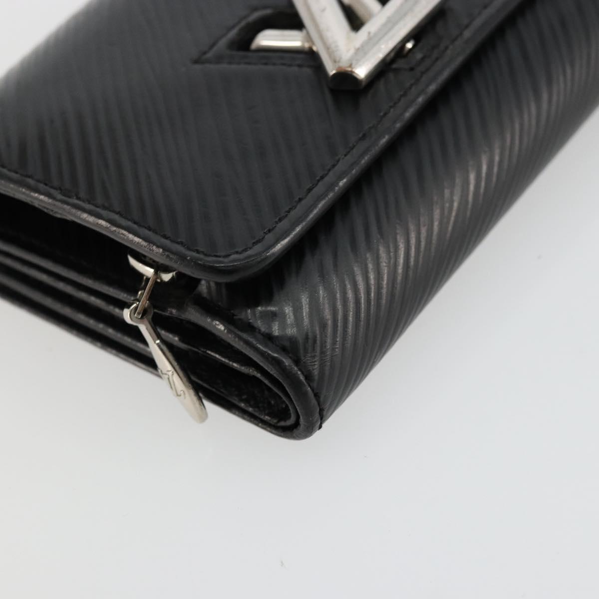 LOUIS VUITTON Epi Portefeuille twist Wallet Black M63322 LV Auth bs34867A