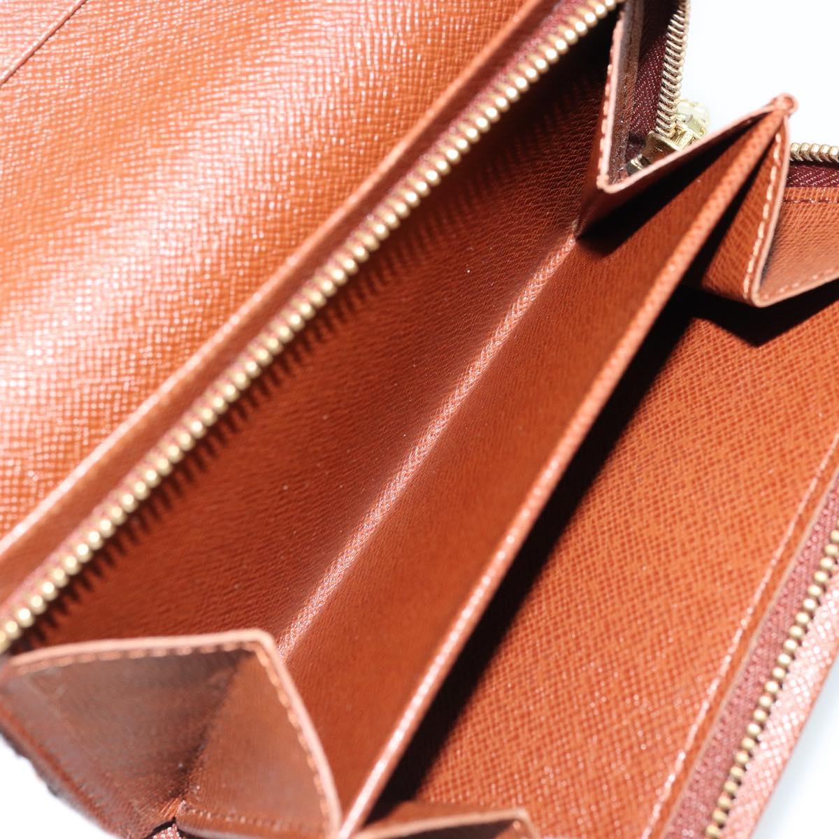 LOUIS VUITTON Monogram Porte Monnaie Billets Tresor Wallet M61730 Auth bs34870