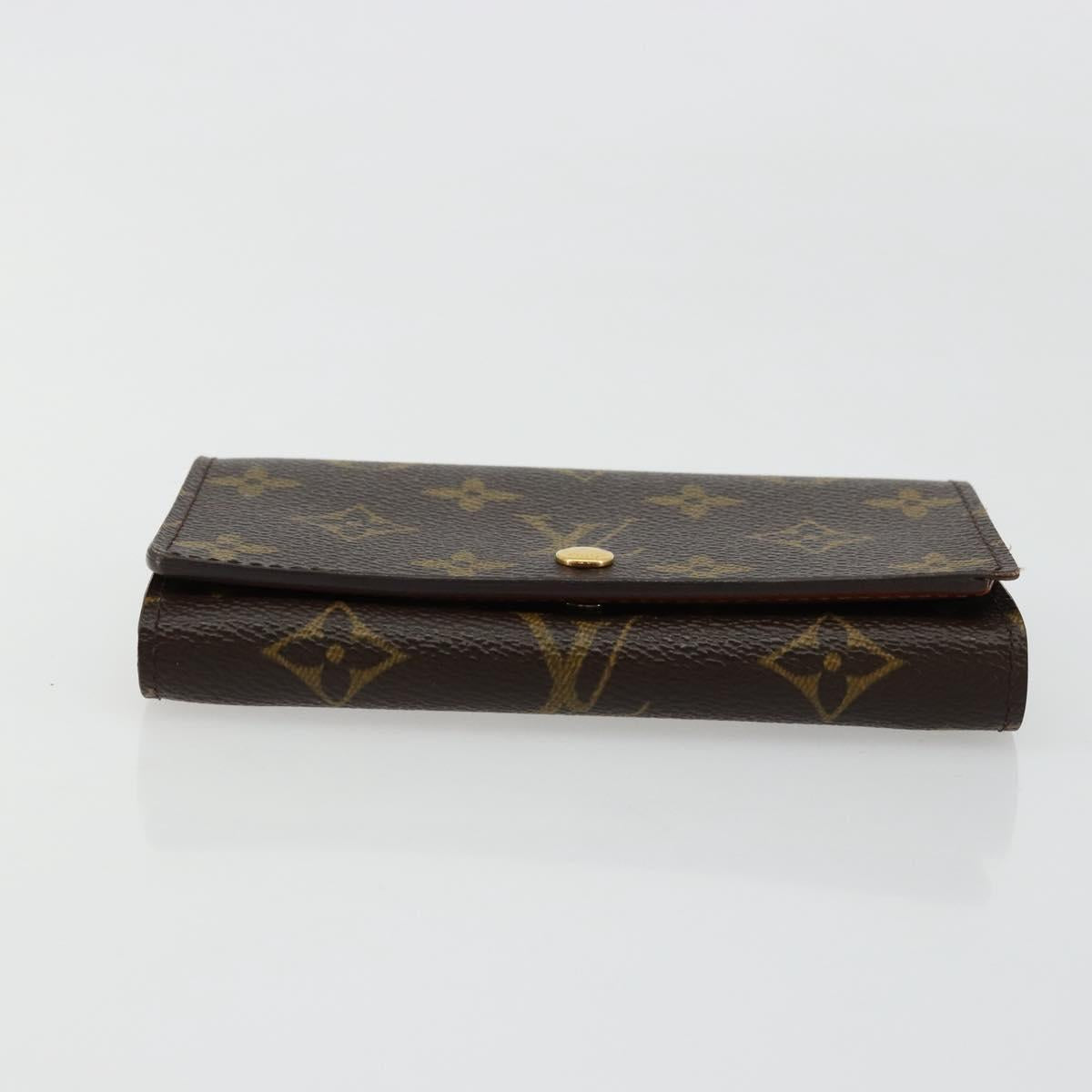 LOUIS VUITTON Monogram Porte Monnaie Billets Tresor Wallet M61730 Auth bs34870