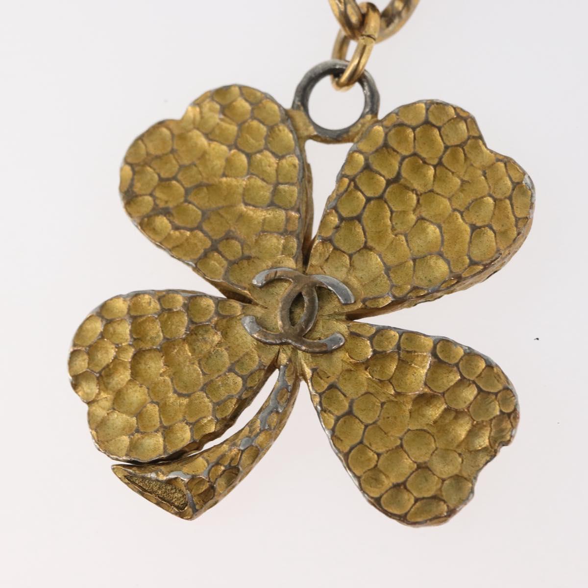 CHANEL COCO Mark Key Ring Charm metal Gold CC Auth bs34873