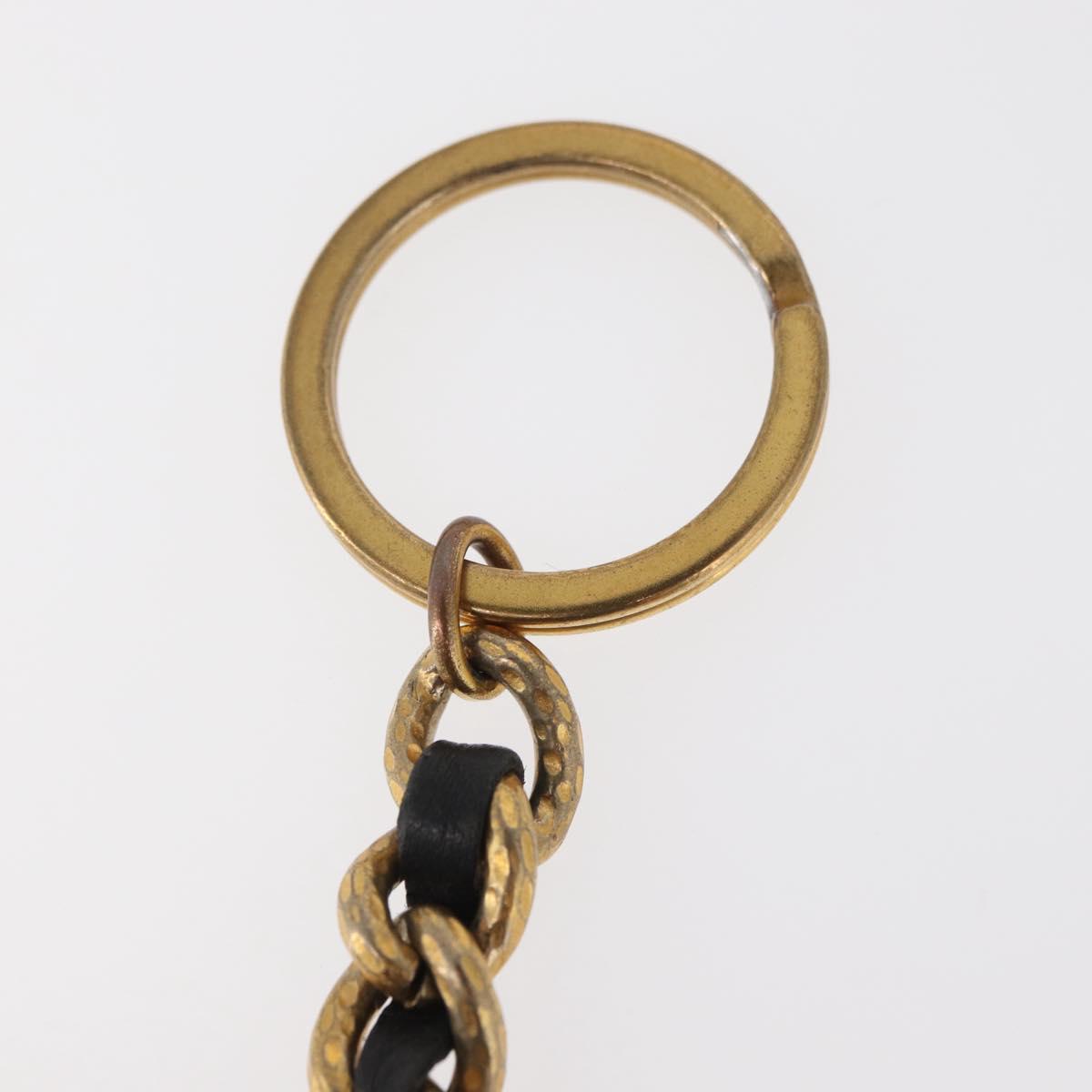 CHANEL COCO Mark Key Ring Charm metal Gold CC Auth bs34873