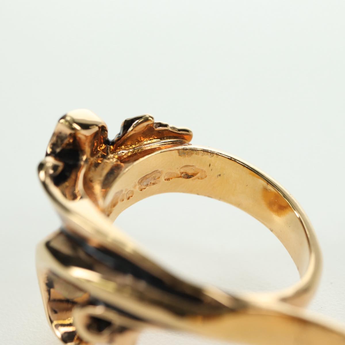 VERSACE Ring metal Gold Tone Auth bs34882A