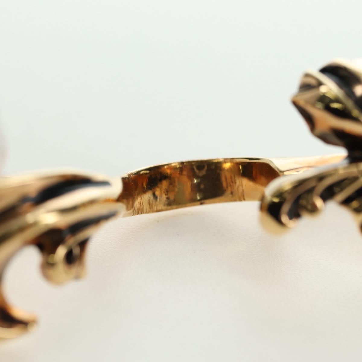 VERSACE Ring metal Gold Tone Auth bs34882A