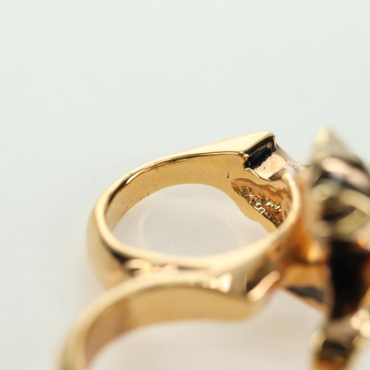 VERSACE Ring metal Gold Tone Auth bs34882A