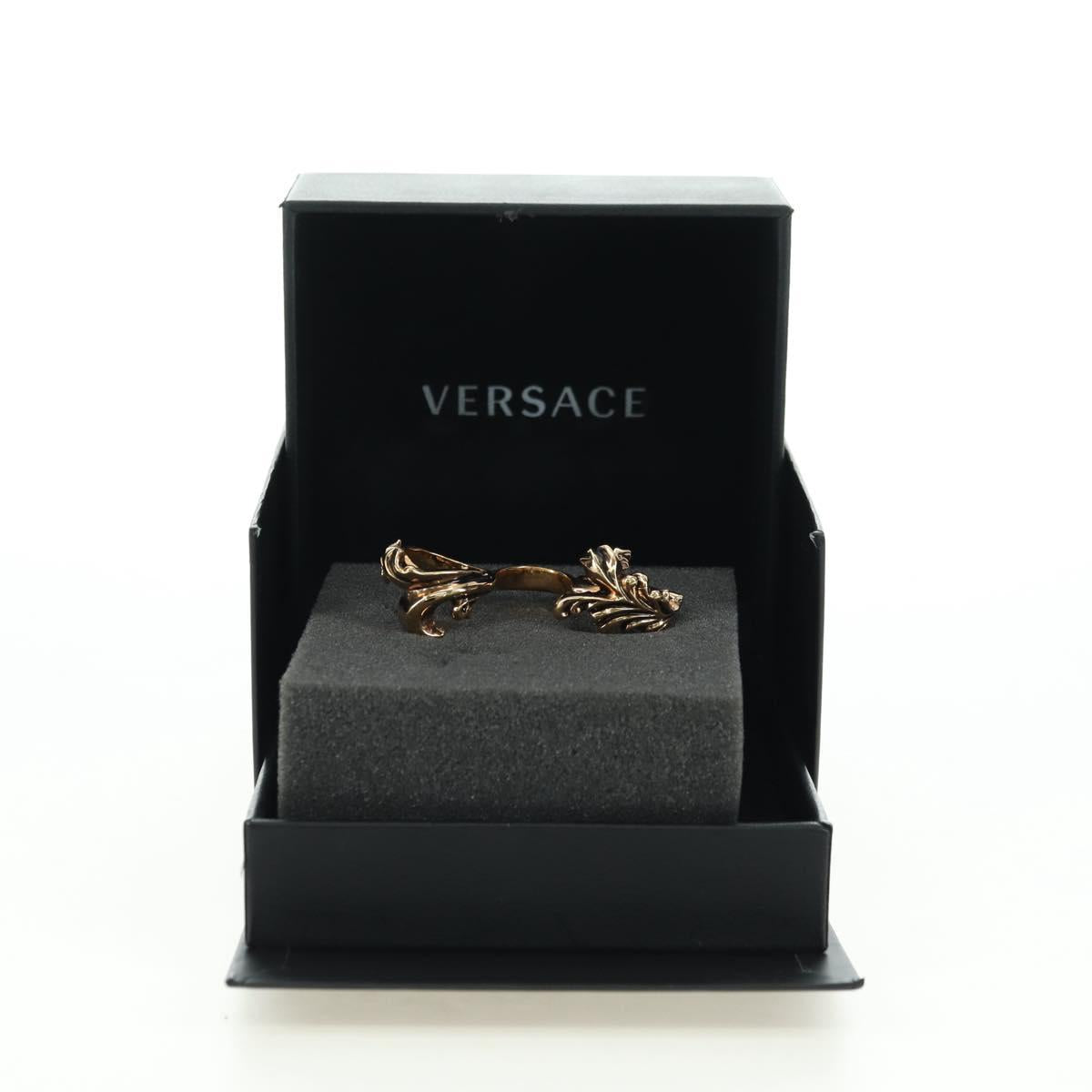 VERSACE Ring metal Gold Tone Auth bs34882A