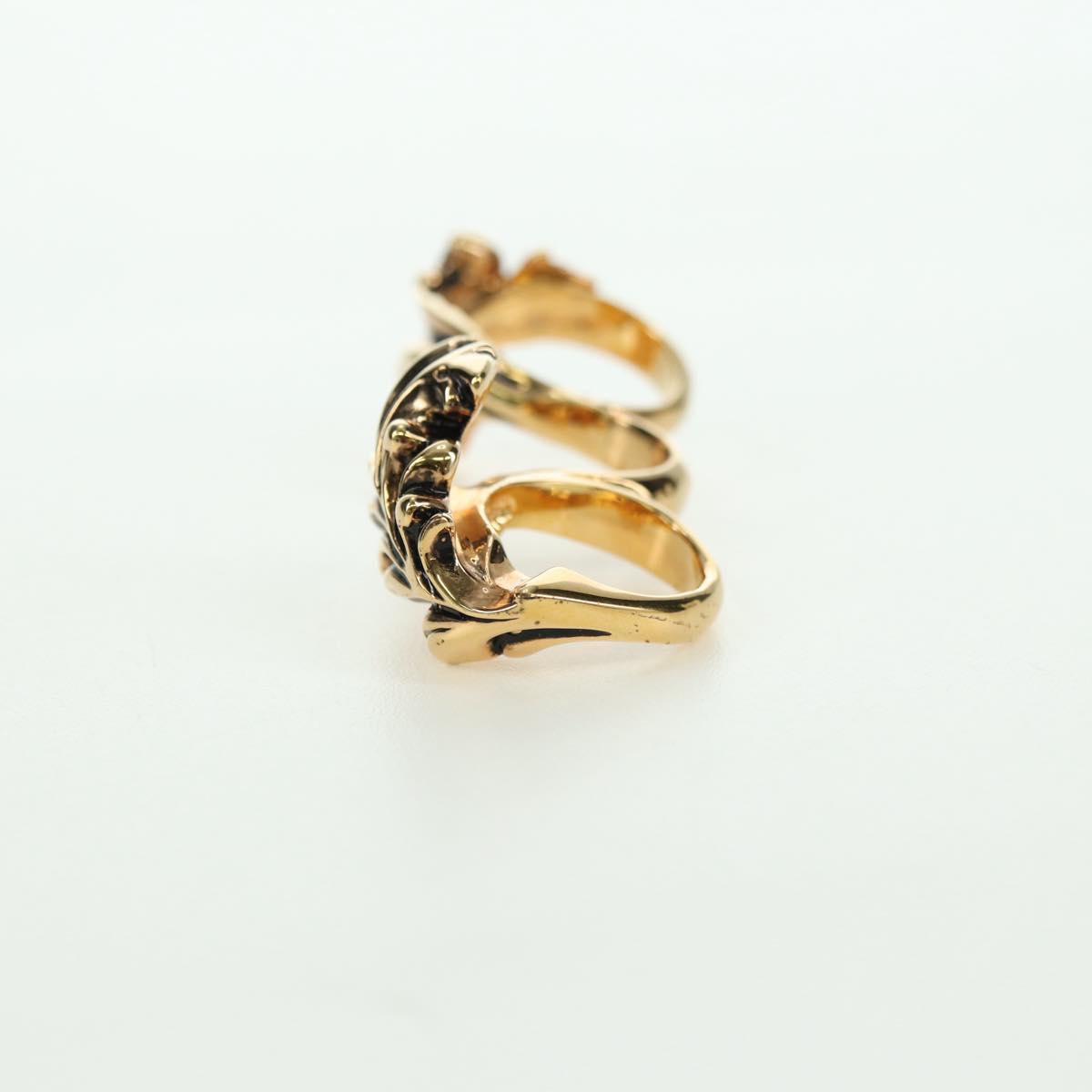 VERSACE Ring metal Gold Tone Auth bs34882A