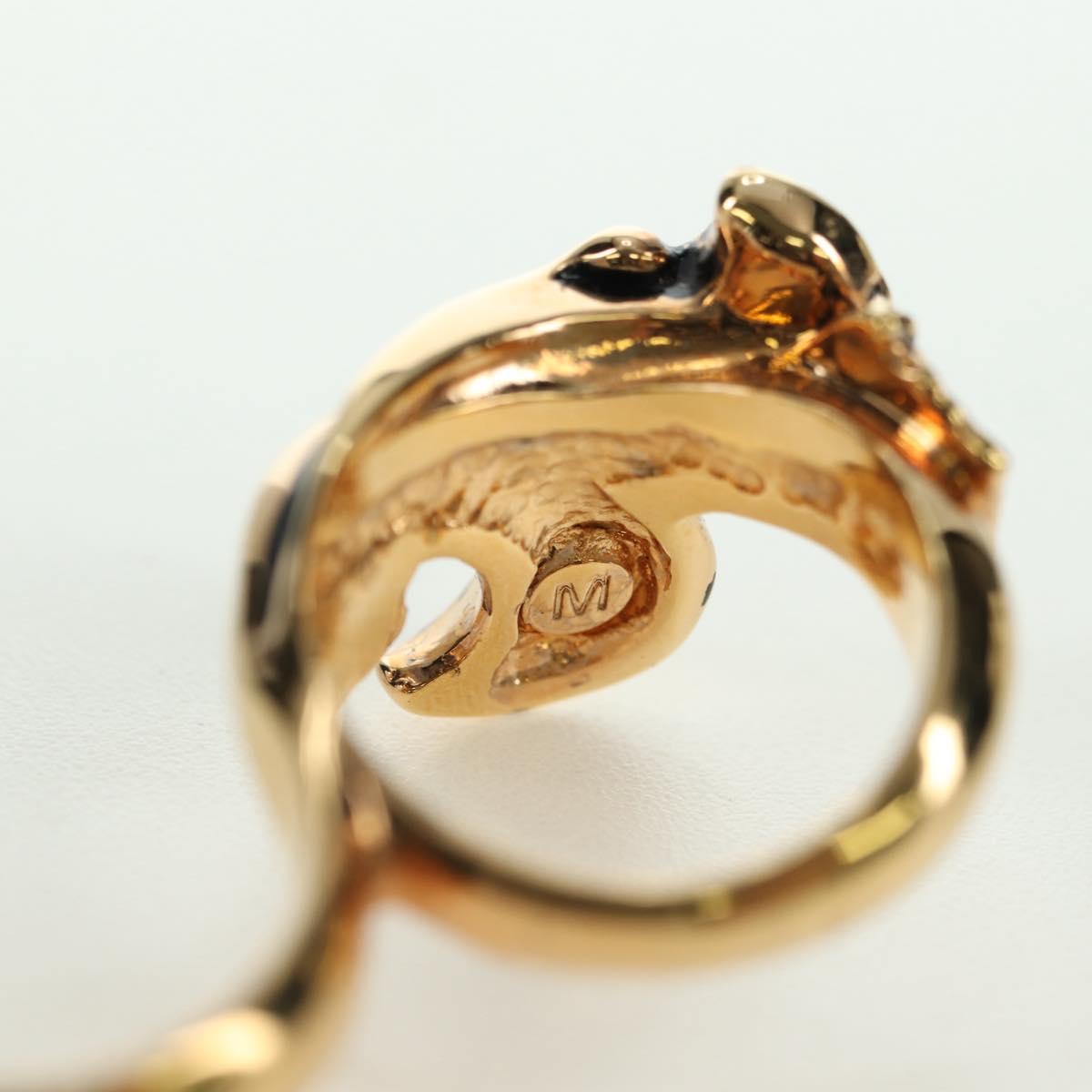 VERSACE Ring metal Gold Tone Auth bs34882A