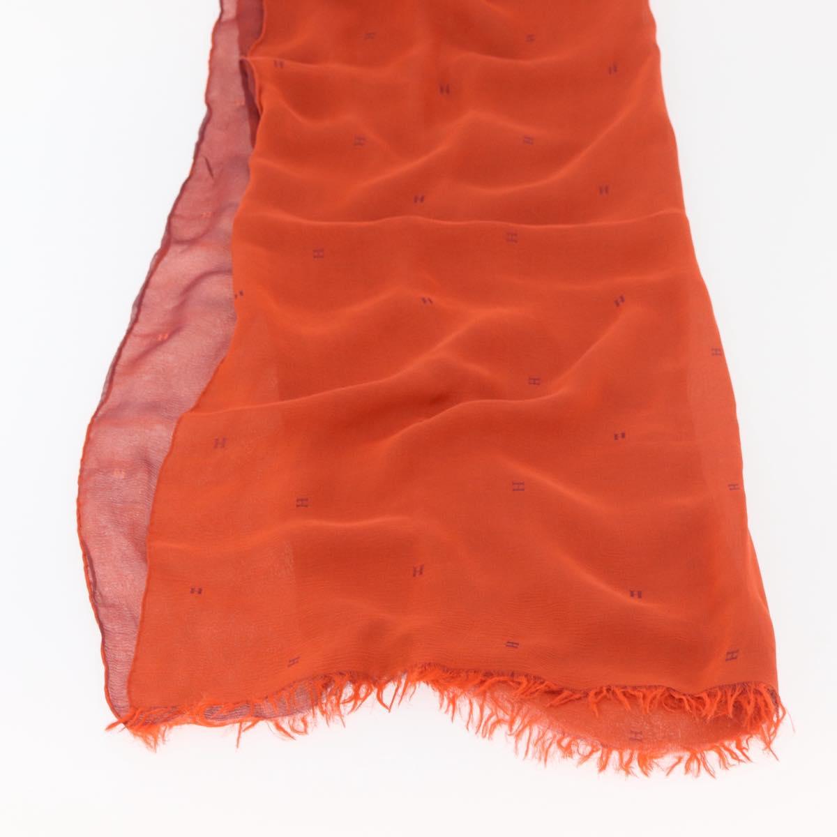 HERMES Scarf Silk Red Auth bs34883A
