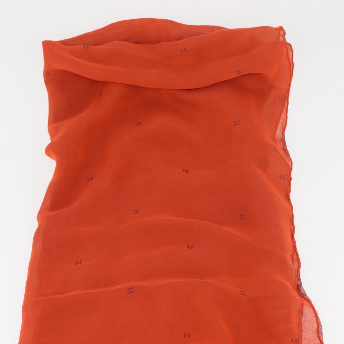 HERMES Scarf Silk Red Auth bs34883A