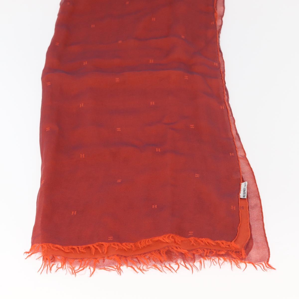 HERMES Scarf Silk Red Auth bs34883A