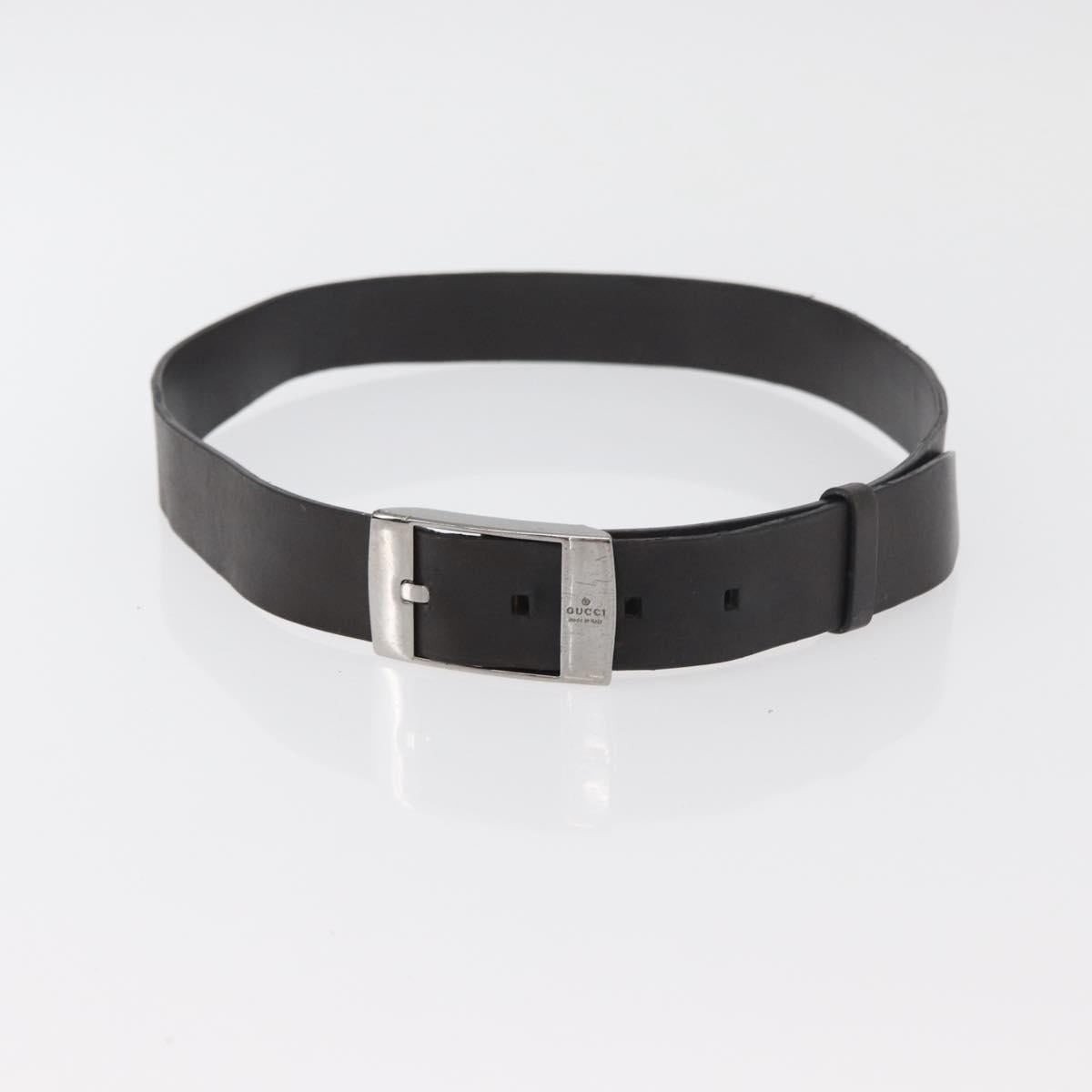 GUCCI GG Canvas Guccissima Belt Leather 2 Set Beige Black Auth bs34884
