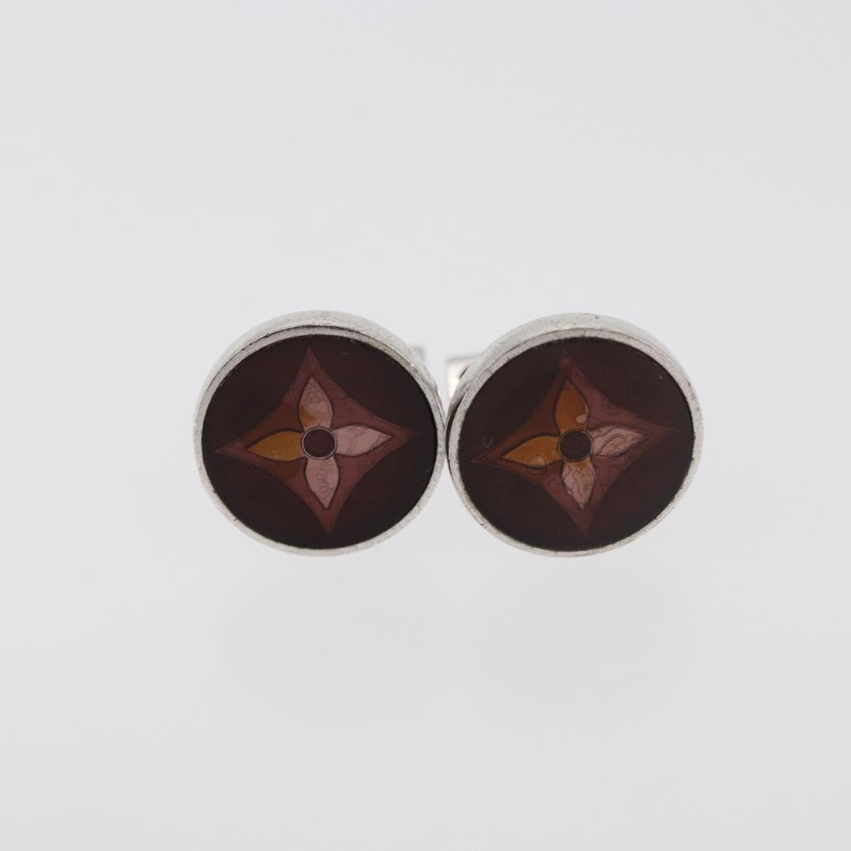 LOUIS VUITTON Buton de Manchette Cuffs metal 3 Set Gold Silver LV Auth bs34886
