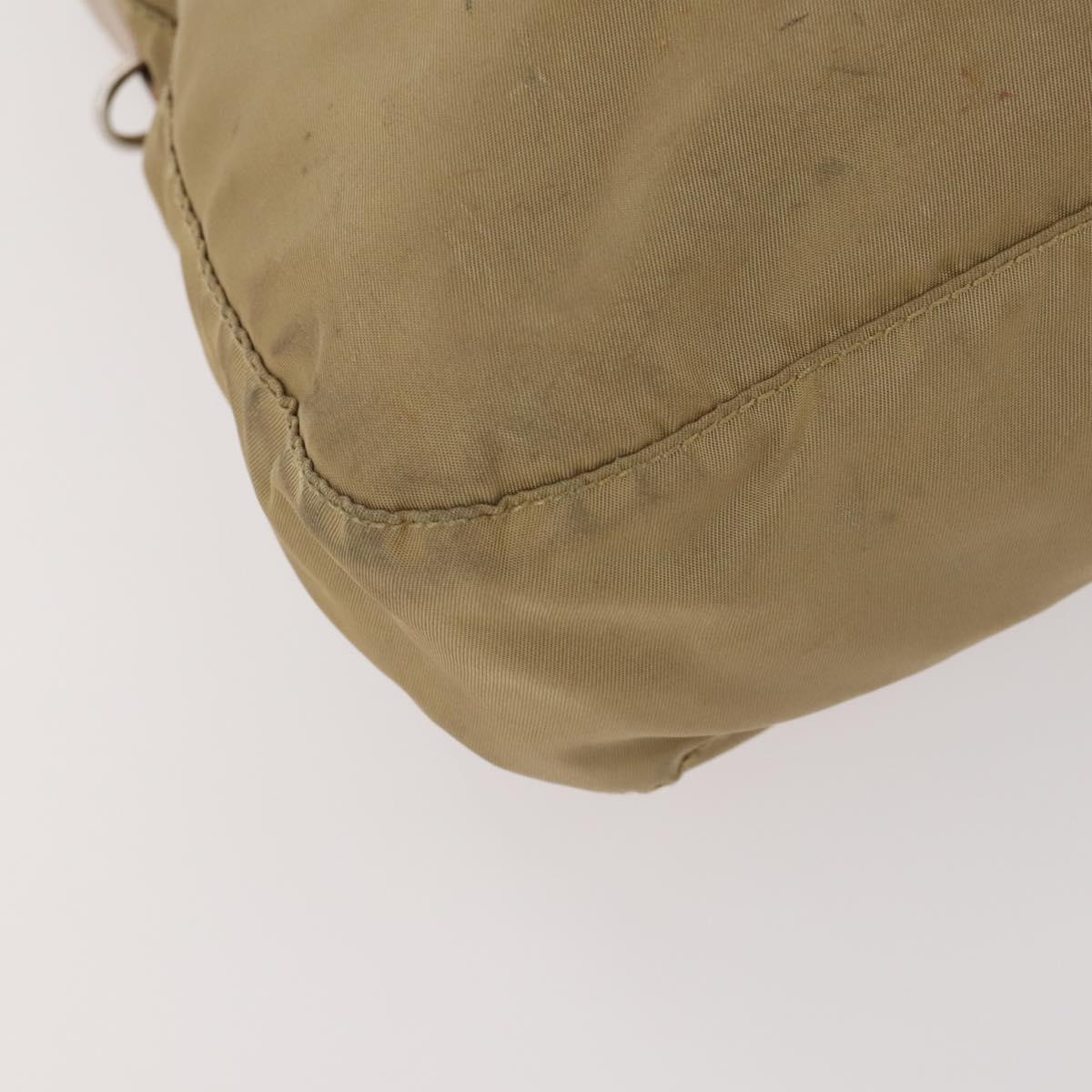PRADA Shoulder Bag Nylon 2 Set Beige Gray Auth bs34887