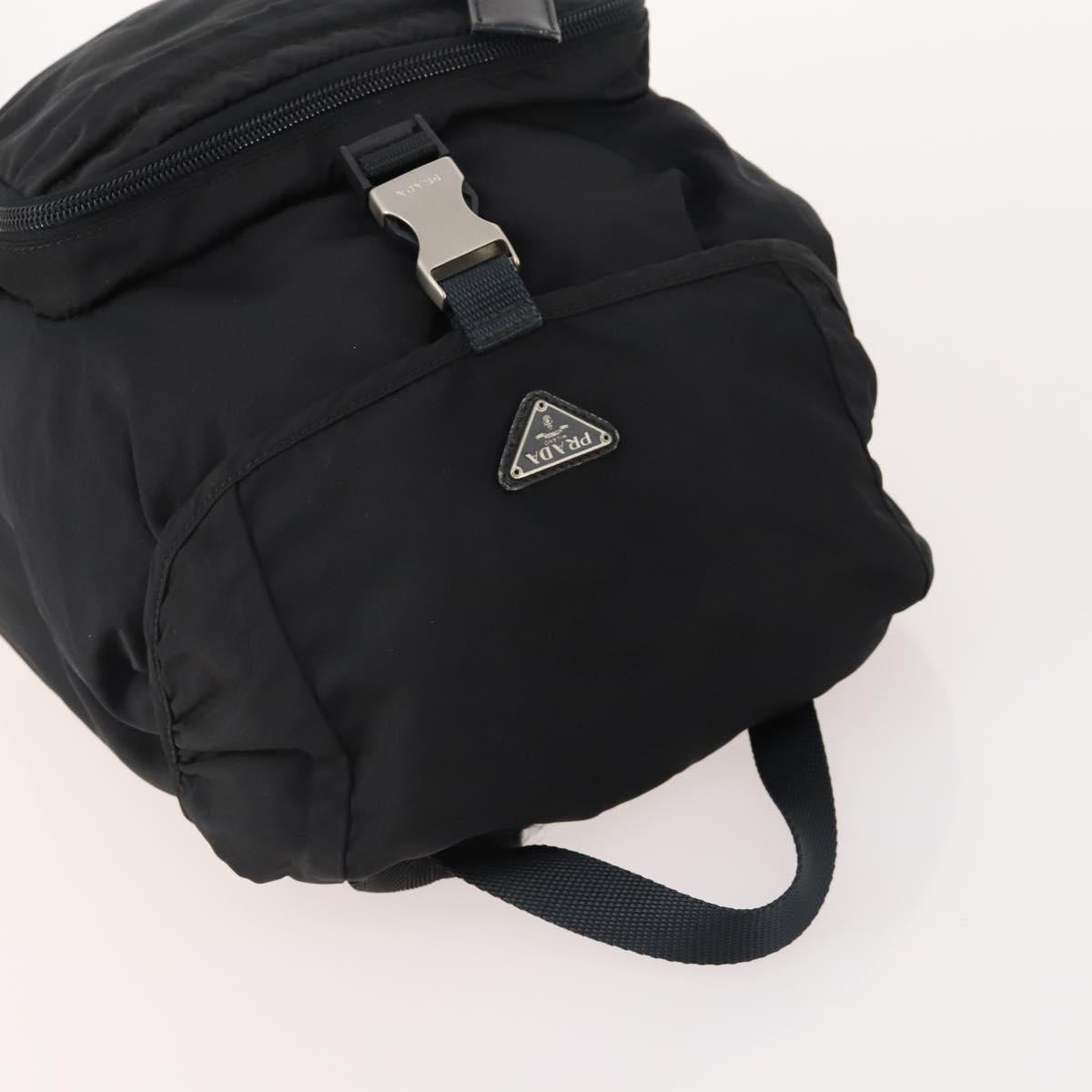 PRADA Backpack Nylon 2 Set Black Khaki Auth bs34889