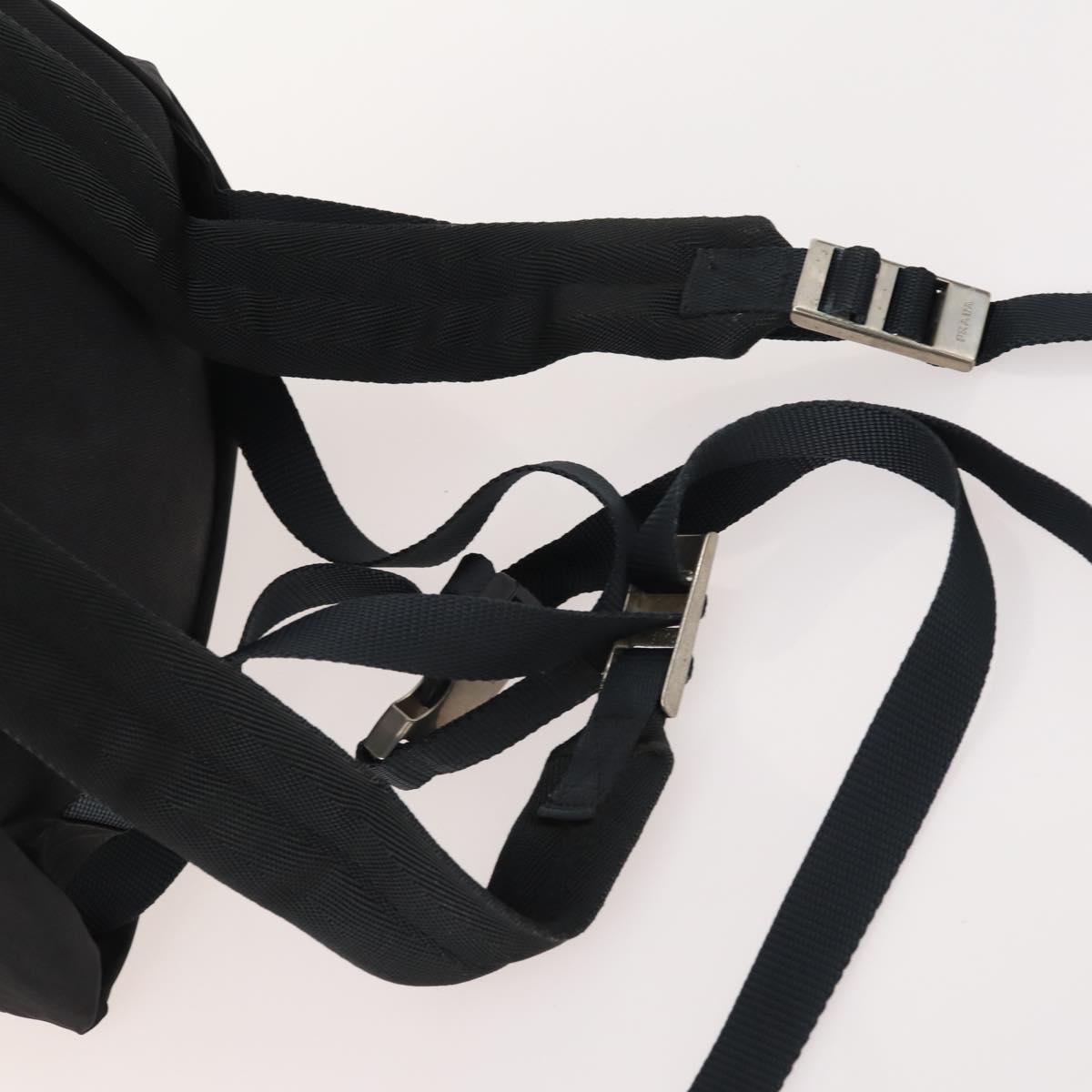 PRADA Backpack Nylon 2 Set Black Khaki Auth bs34889