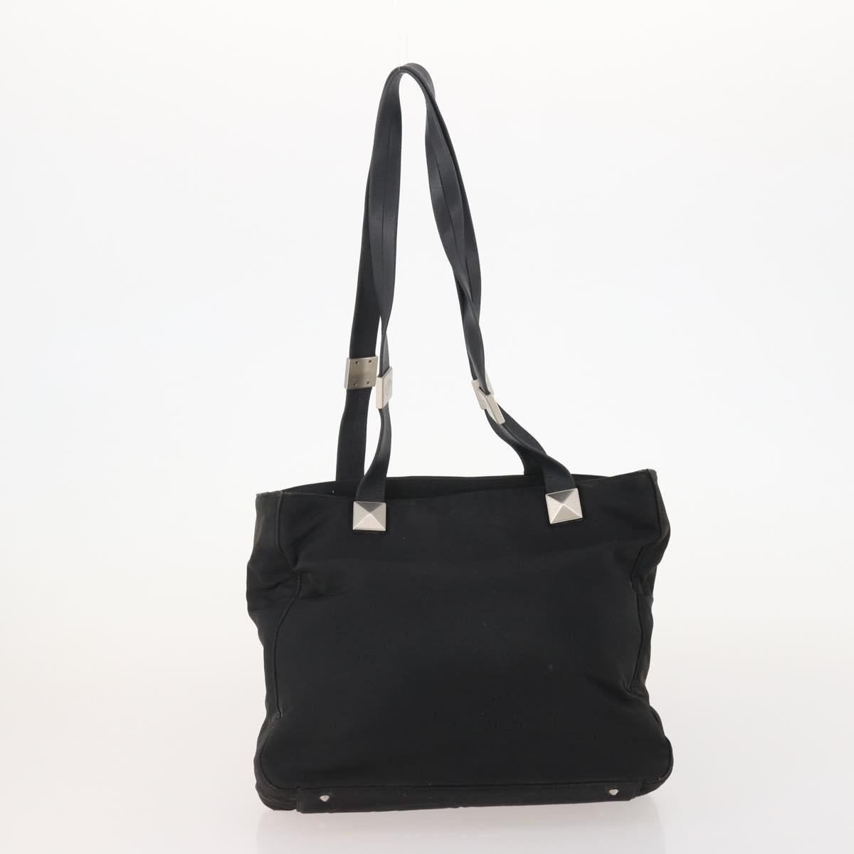 VERSACE Shoulder Bag Nylon Plastic 2 Set Black Auth bs34894