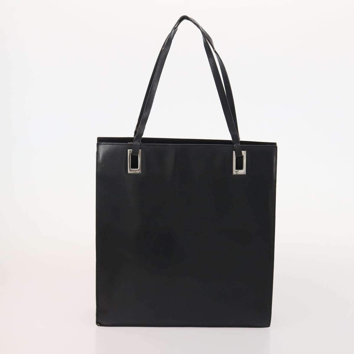 GUCCI GG Canvas GG Supreme Tote Bag Leather PVC 3 Set Black Beige Auth bs34896