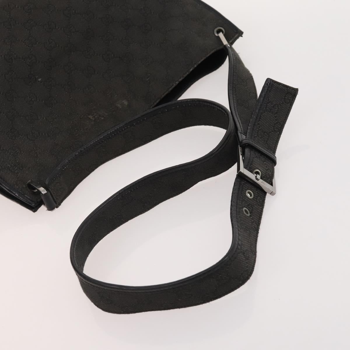GUCCI GG Canvas GG Supreme Tote Bag Leather PVC 3 Set Black Beige Auth bs34896