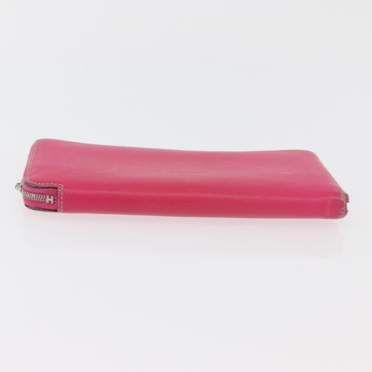 HERMES Wallet Leather 3 Set Pink Red beige Auth bs34898