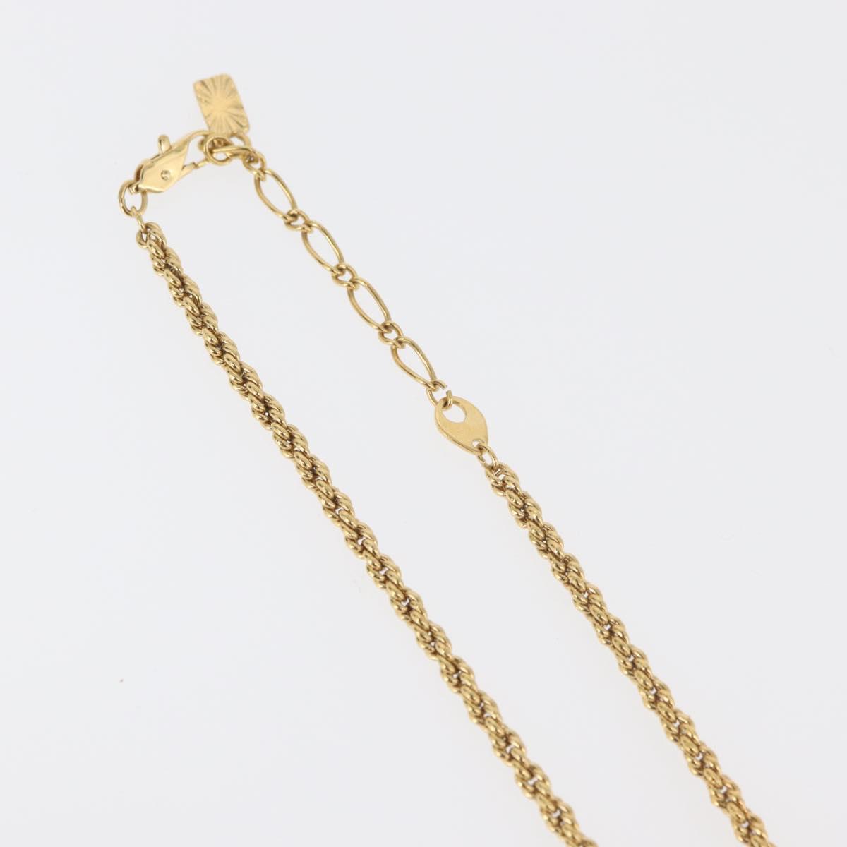 SAINT LAURENT Necklace metal Gold Tone Auth bs34901A