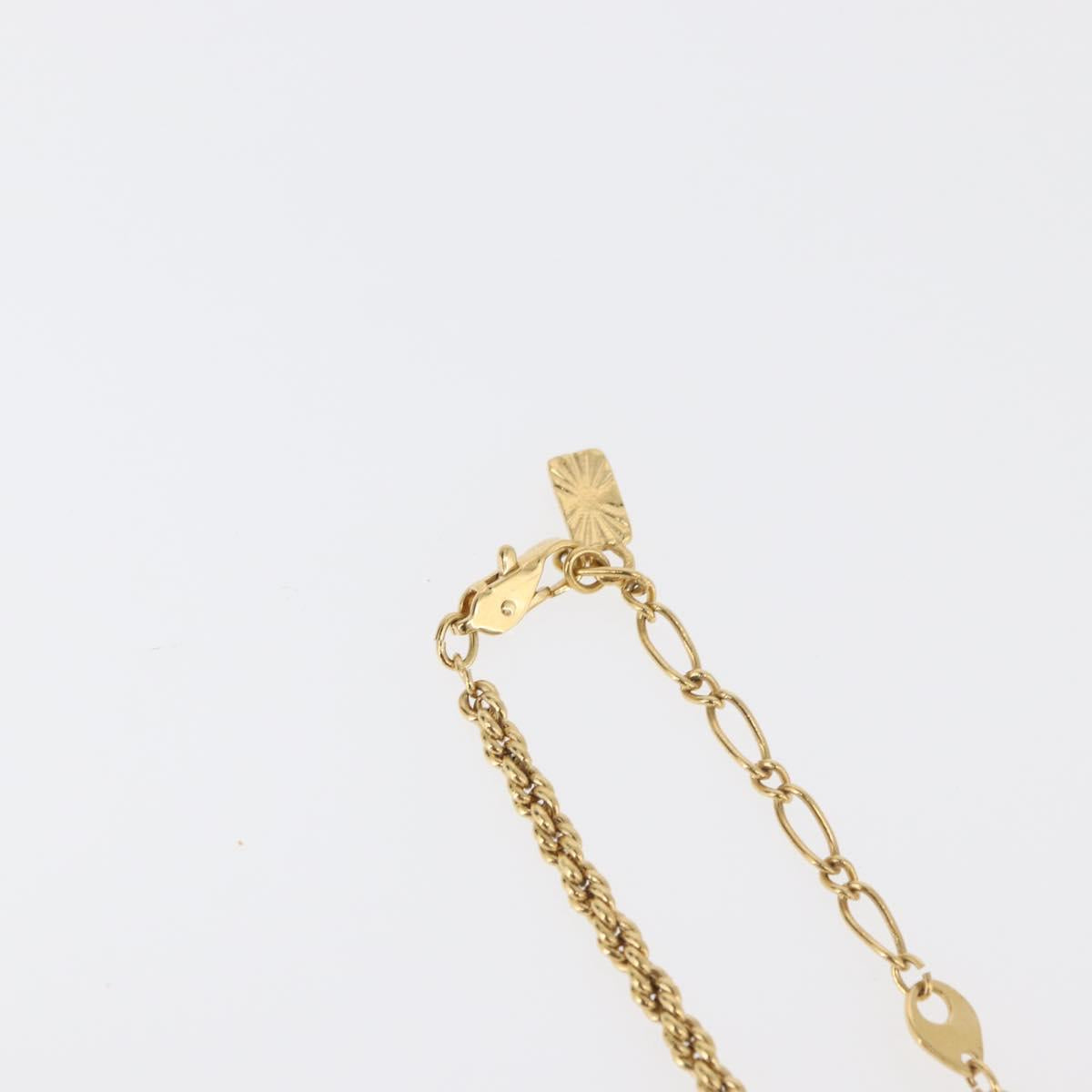 SAINT LAURENT Necklace metal Gold Tone Auth bs34901A